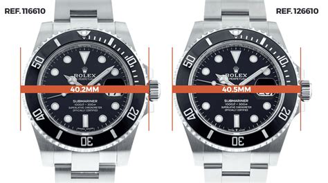 size rolex submariner